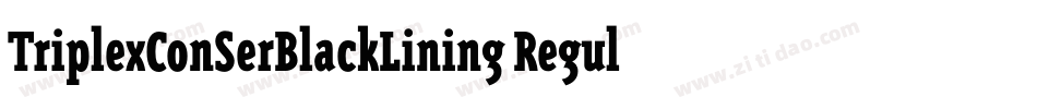 TriplexConSerBlackLining Regular字体转换